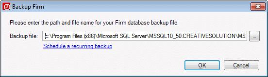 Introduction Note: The backup file will be created on the computer where the data resides.