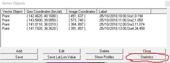 SGLI Level-2 data Mati Kahru 2018 10 If you click on the object in the Vector Objects table, it starts to blink in the image.