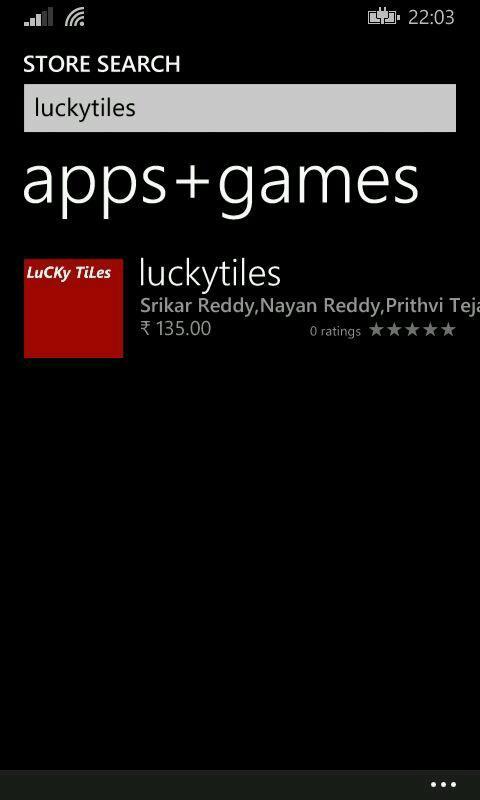 Teja.M, Srikar Reddy.Mand Nayan Reddy developed windows phone application on the name of uckytiles at Microsoft Innovation Center (MIC) of our college.