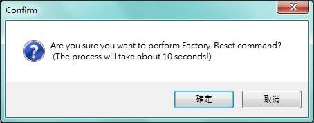 (6) Factory Reset Click button to do factory default reset.