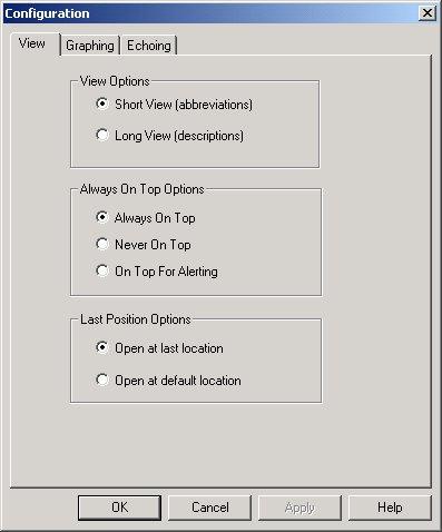 Configuring ipview 23 Figure 20: Configuration View Tab View Options You can view ipview SoftBoard in Short View or Long View. In Short View, two-letter abbreviations represent the parameters.