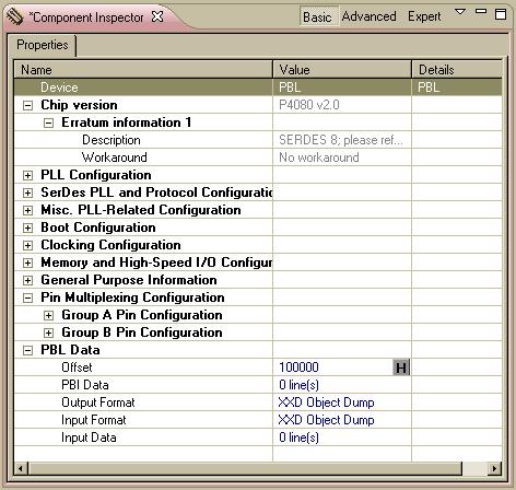 Chip version and errata information Settings of RCW fields Input/Output format selection Possibility to add PBI data Possibility to import RCW settings 11