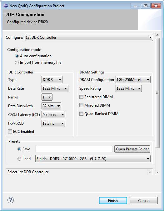 Auto configuration mode Save configuration as a reusable preset 14 Flexis, Layerscape, MagniV, MXC, Platform in a