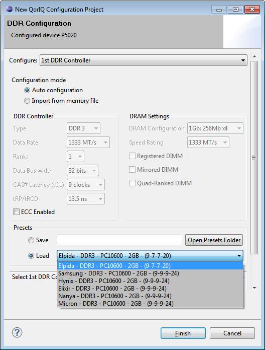 Auto configuration mode Load a preset 15 Flexis, Layerscape, MagniV, MXC, Platform in a Package, QorIQ