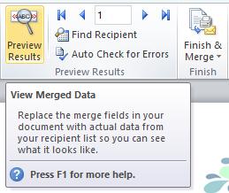 Example of Merged Data Mail