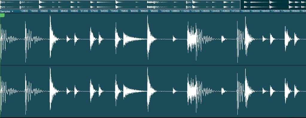 the sample by hitting the Play Sample pad 10. It s a looped drum break, with a tempo of 85.0 BPM.