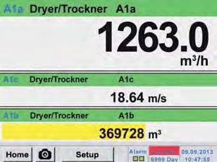 It is possible to browse back on the time logger maximum 24 h, with data logger back to the start of the measurement).