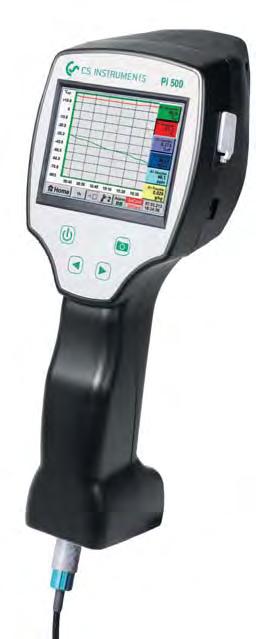 PI 500 Hand-held instrument with large range of sensors Description Technical data PI 500: Colour screen: Interfaces: Power supply for sensors: Current supply: Power supply unit: Dimensions: