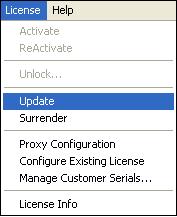 After entering authentication details, Tallydeveloper runs in full license mode. On the status bar the license details are shown: 4.3 Update the License To update the license of Tally.