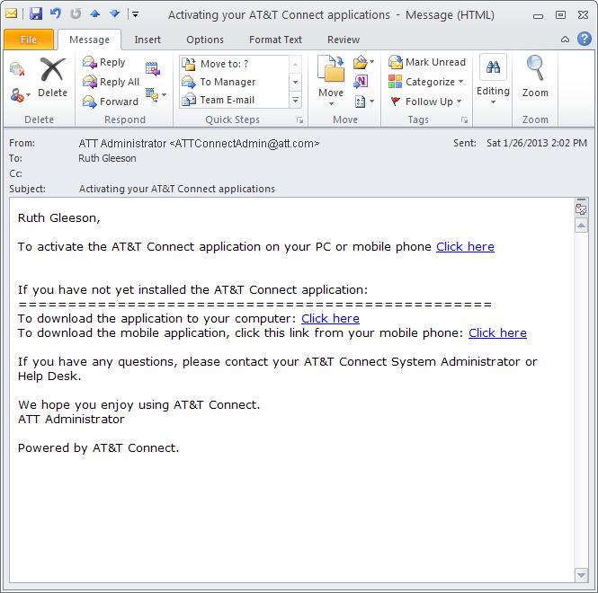 myat&t Launch Pad Begin activating your account on other devices Sends email to the Host with
