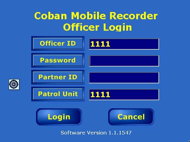 Login to the Mobile Recorder 1.
