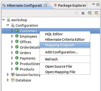 Use Hibernate Tools to visualize the Data Model Figure 5.12.