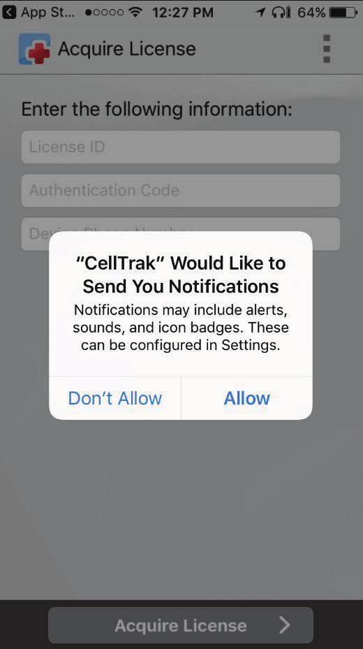 (Figures 1 & ) Download CellTrak by tapping the download icon (Figure ).