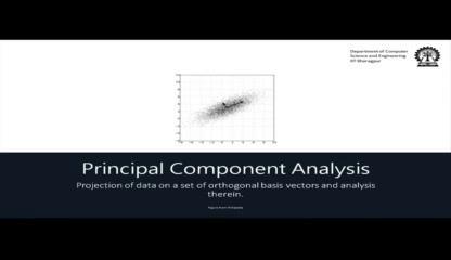 (Refer Slide Time: 06:41) So, the principal component analysis algorithm it looks for uncorrelated features dimensions all right.