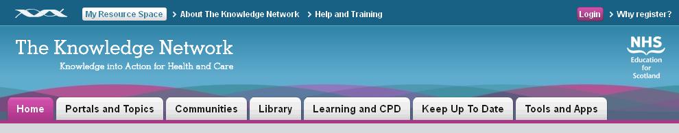 Help and Training For further training and guidance in using these and the other resources available through The Knowledge Network click the Help and Training link at the top of any Knowledge Network