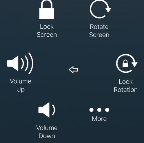 This menu icon can replicate the home key, screen lock, volume, and more.