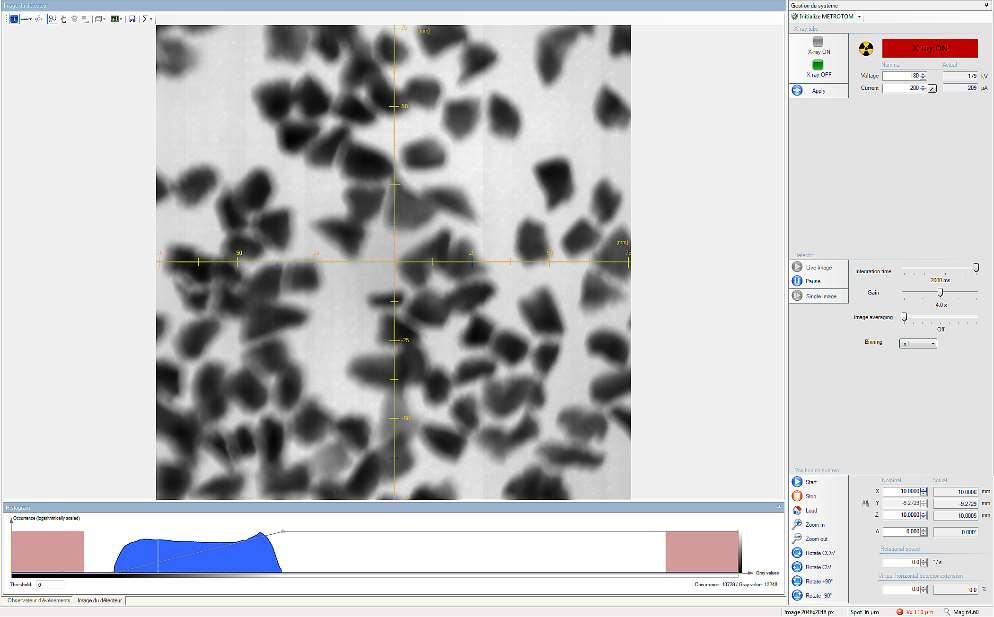 2. Spot size blurred projections Spot size = 36 µm Current = 200