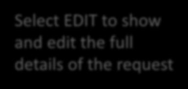 Select EDIT to show and edit