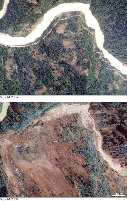 Earthquake Rescue Sichuan Earthquake in May, 2008 Satellite images of disaster region transferred from JRC (Italy) to