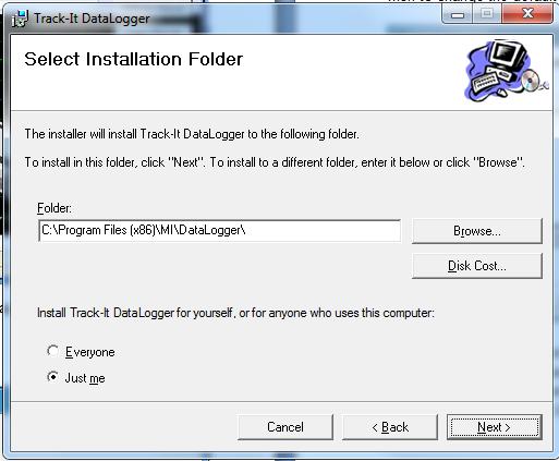 You will then be asked to enter your information name and business. Enter the information if you wish and click the Next > button to continue. Now select the installation folder shown below right.