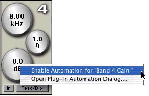 This lets you build up complex automation in stages. To enable automation: 1 Open the Plug-In window for the plug-in you want to automate.