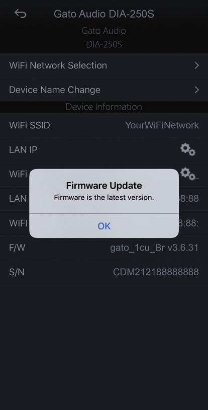 Firmware Update NPM Firmware updates are performed from the Mconnect Control app (see page 10 for download instructions). In the Mconnect Control app, go to Device Setup.