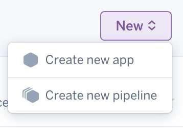 In Heroku, create a pipeline which will hold both staging and production apps. Inside the pipeline, create both the staging and productions apps.