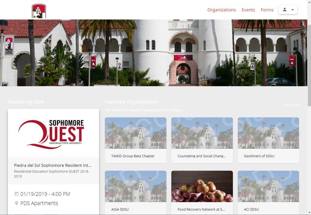 Presence Student Organization Guide Presence Student Portal Visit sdsu.presence.io to access the Presence Student Portal. Anyone can access this part of the website without an account.