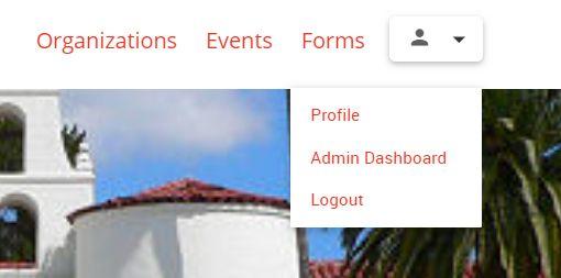 Once you are logged in, you will be able to access the Admin Dashboard from the main page.