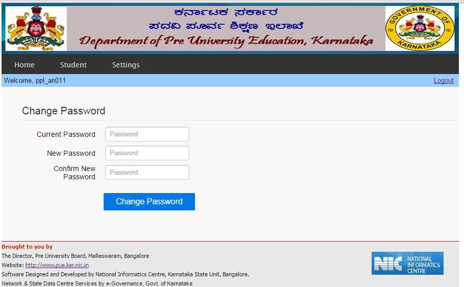 If you want to change password first open this page and select change password as shown below.