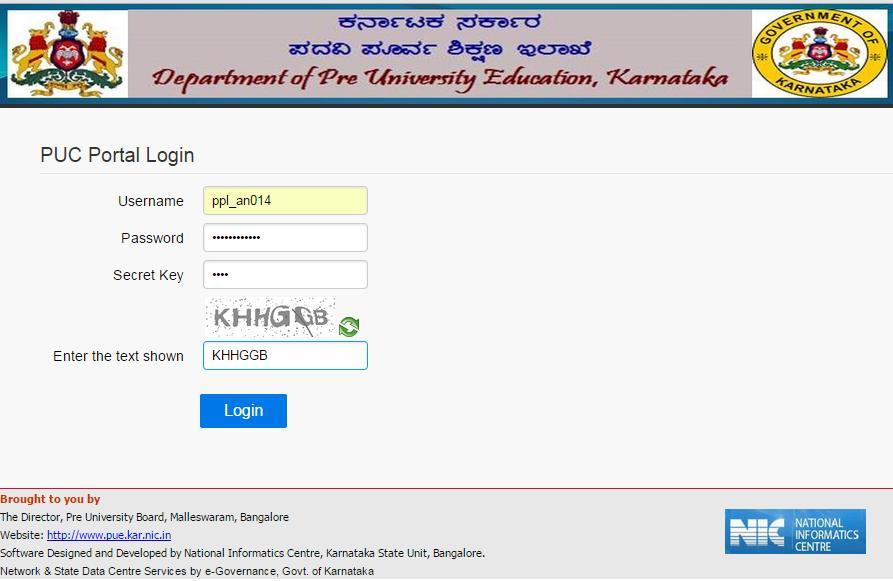 2. Login Detail After successful registration, Principal has to make on-line entry of the Application details. Principal has to log-in using provided Username and Password.