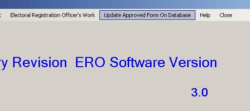 User Manaul for ERO Software Process Description : Exporting of approved records.
