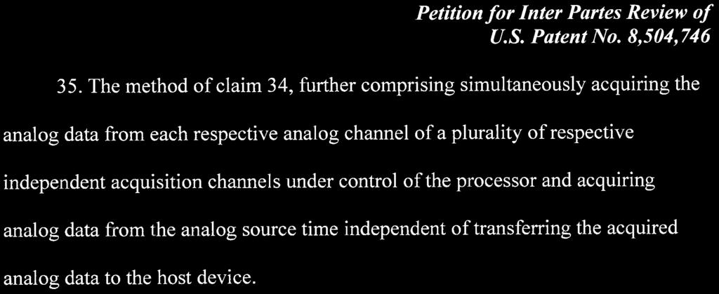 Petition for Inter Panes Review of U.S. Patent No. 8,504, 746 35.