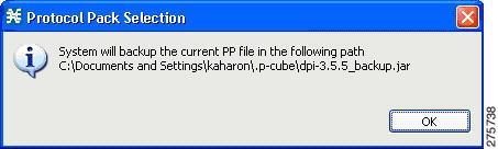 Figure 14: Select Protocol Pack Step 6 Click Open, and approve the warning message by clicking OK.
