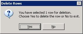 To complete deletion, confirm deletion by left clicking on the