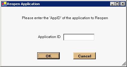 Reopen Application To reopen an application, first left click on the Tools menu and select Reopen Application.