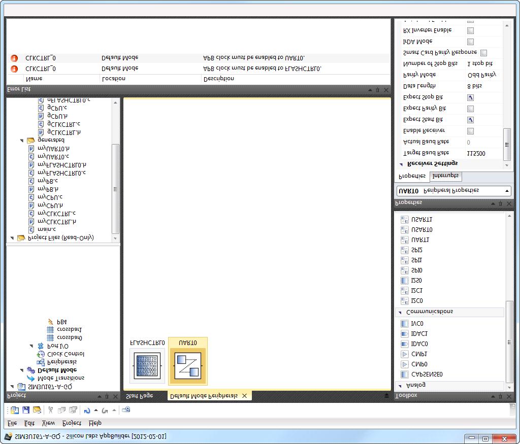 Select the Peripheral Peripheral Files Automatically Added Peripheral Properties Figure