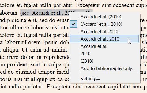 The formatting for a citation can be changed later on by right