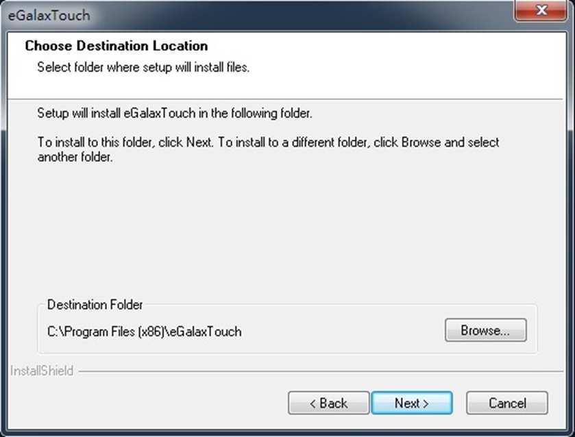 6.0 Choose destination location, default folder location shown as below.