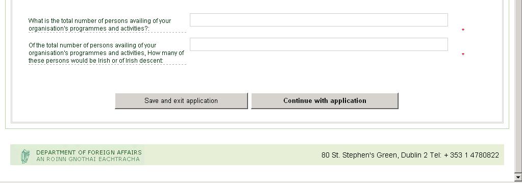 As with all stages of this application, this page has a time limit for inputting data of one hour.