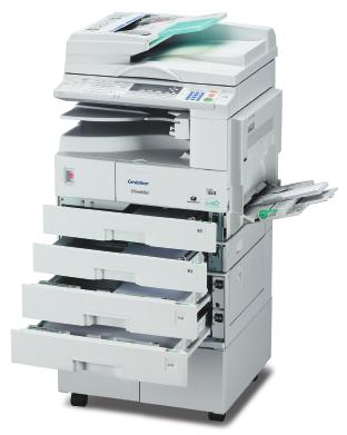 50-Sheet Automatic Reversing Document Feeder* Control Panel One Bin Tray Indicator Light Lights when documents are in tray 100-Sheet Bypass Tray Standard 2 x 250-Sheet Paper Banks Optional 2 x