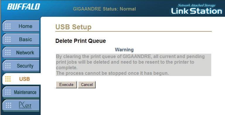 USB Settings - Delete Print Queue Deleting print jobs may be necessary if a corrupt print job was sent to a printer.