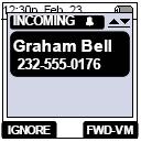 Voicemail Notification on the Cordless Handset Unanswered incoming calls are handled according to the Call Forward No Answer setting. The default setting is to send the calls to personal voicemail.