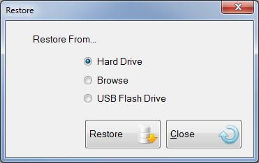Restoring Data Find this in Utilities Restore BEFORE restoring a database, it would be prudent to do a new fresh backup first, just in case you restore the wrong data!