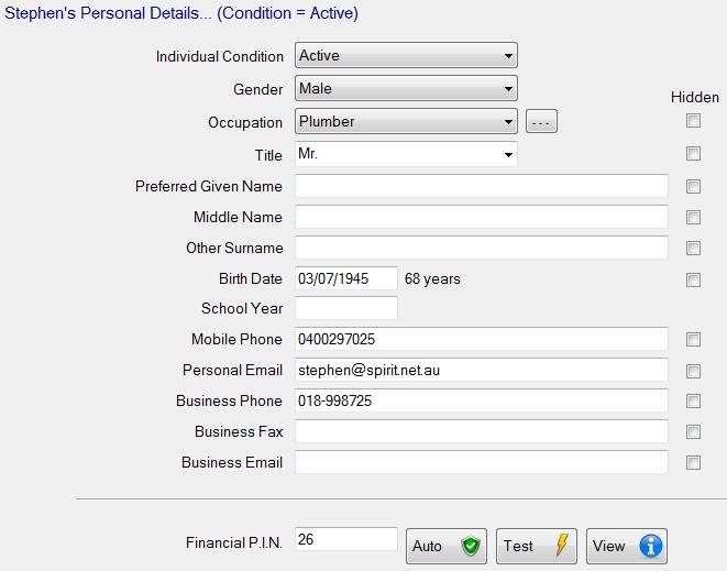 Individual Features The Individual person entered into a family file has heaps of properties or features that define them as an individual. Even nick names, individual surnames etc.