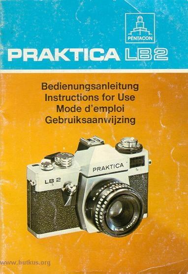 Control Parts of the PRAKTICA LB 2 In this text the above mentioned reference numbers are bracketed. 1. Filter socket 2. Photoelectric cell 3.