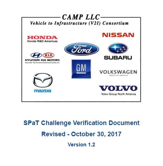 SPaT Broadcast Verification Validation document produced by CAMP Available on NOCOE SPaT