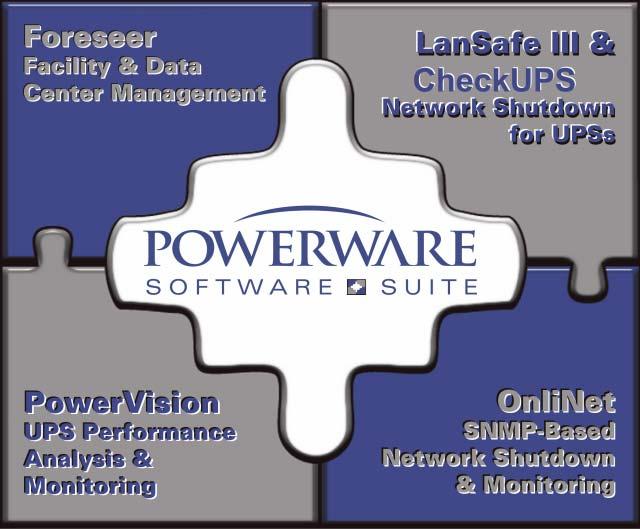 Power Management Software Powerware Software Suite The industry s most comprehensive software bundle, The Powerware Software Suite, is free and included with every P11 and P16.