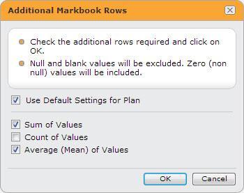 This will bring you to a pop-up screen where you can select whether you want to use the default settings for the plan (those settings which have been set at plan level and will be ticked) or whether