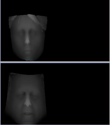 Figure 14: This figure illustrates a face editing procedure. The left image is the original face. The middle image shows a part (the nose region shown in red) from a donor face.